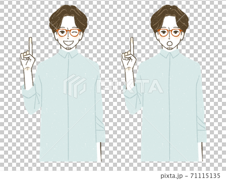 Man with index finger 71115135