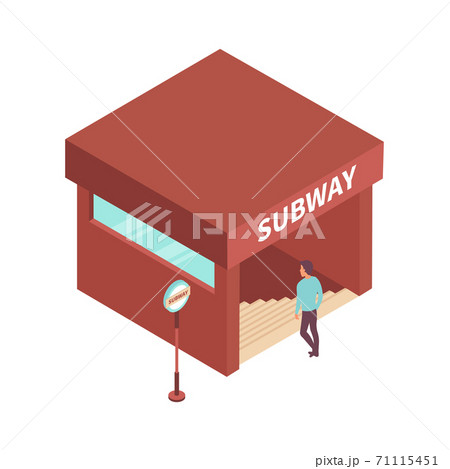 Subway Entrance People Composition Subway Entrance People Composition 71115451