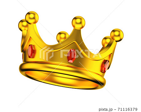 Golden king's crown isolated on white background 3d rendering 71116379