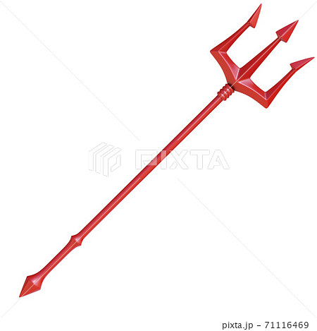 Devil's trident, design element for devil's costume 3d rendering 71116469