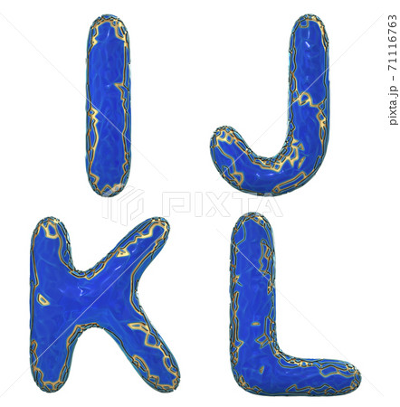 Realistic 3D letters set I, J, K, L made of gold shining metal letters. Realistic 3D letters set I, J, K, L made of gold shining metal letters. 71116763