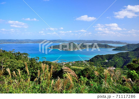 奄美十景 秋 長雲峠からみる龍郷湾 奄美十景 秋 長雲峠からみる龍郷湾 71117286
