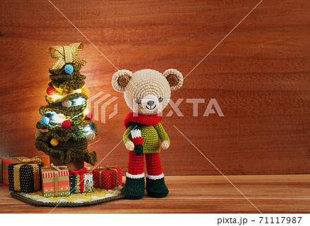 イルミネーション クリスマスツリー あみぐるみ クマさん Sale くま