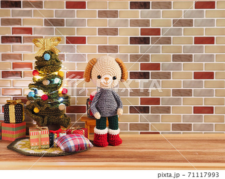 かわいい動物のあみぐるみ　クリスマス 71117993