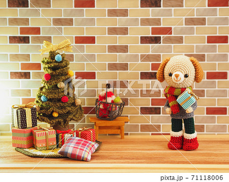 かわいい動物のあみぐるみ　クリスマス 71118006