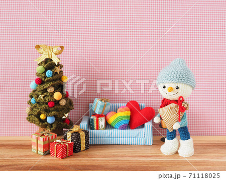かわいい動物のあみぐるみ クリスマス かわいい動物のあみぐるみ クリスマス 71118025