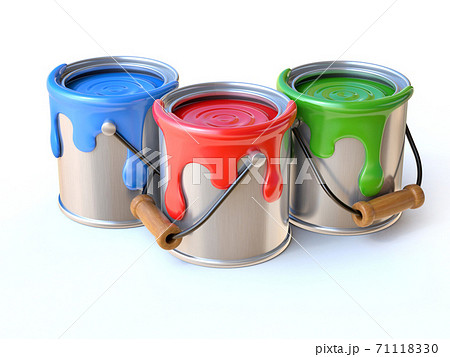 Paint cans 3d rendering 71118330