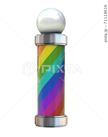 Rainbow rotating pole 3d rendering Rainbow rotating pole 3d rendering 71118616