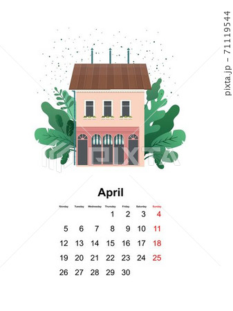 wall calendar page 2021 one month 71119544