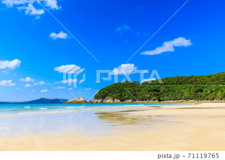 高浜海水浴場 長崎県五島市 の写真素材