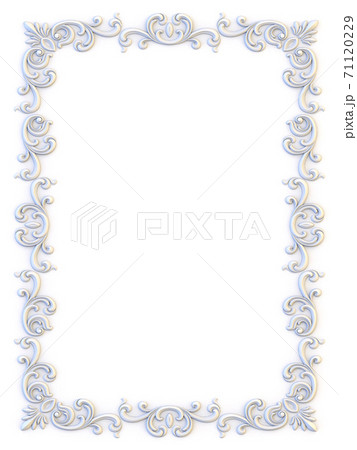 Ornamental vintage frames. Floral design template. Page decoration. Birthday card, wedding invitations. 3d rendering Ornamental vintage frames. Floral design template. Page decoration. Birthday card, wedding invitations. 3d rendering 71120229