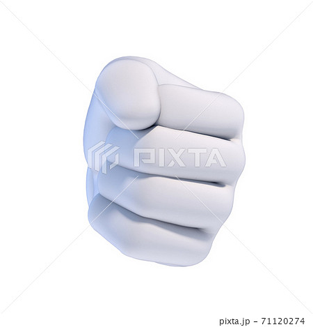 Cartoon hands set - fist 3d rendering 71120274