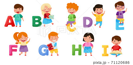 Set Illustrations Children You Need Combine Letter Beginning Words Pictures  Stock Vector by ©huhabra 312475818