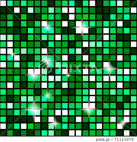 Emerald green seamless mosaic shimmer background. Sparkle glitter backdrop. Disco ball seamless wallpaper. Emerald green seamless mosaic shimmer background. Sparkle glitter backdrop. Disco ball seamless wallpaper. 71121079