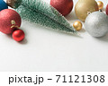 Christmas background of new year decorations 2021 on a light background. 71121308