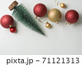 Christmas background of new year decorations 2021 on a light background. 71121313