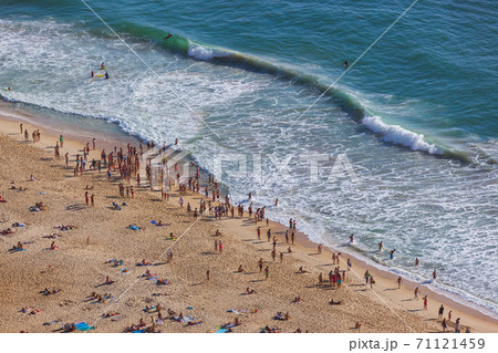 Beach in Nazare - Portugal Beach in Nazare - Portugal 71121459