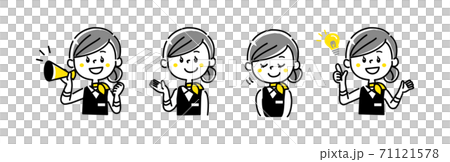 櫃檯接待指南女性變化 71121578