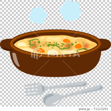 グラタン皿に入ったグラタン 71123201