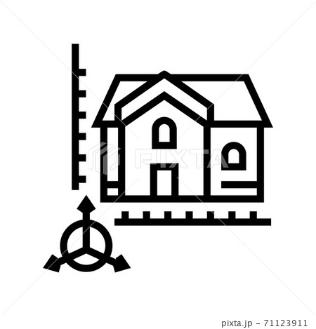 house construction modeling line icon vector illustration 71123911