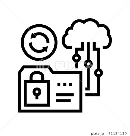 cloud storage line icon vector illustration sign cloud storage line icon vector illustration sign 71124139