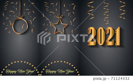 2021 Happy New Year background for your seasonal invitations, festive posters, greetings cards. 71124332
