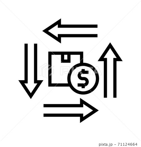 product circulation line icon vector illustration sign 71124664