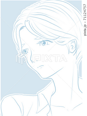 考え中の女性の表情 考え中の女性の表情 71124757