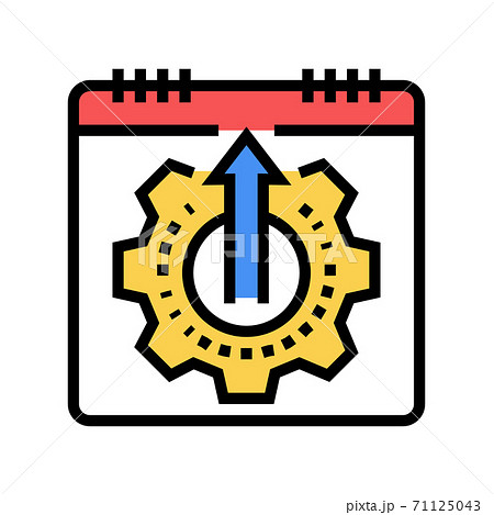 date working process calendar color icon vector illustration date working process calendar color icon vector illustration 71125043