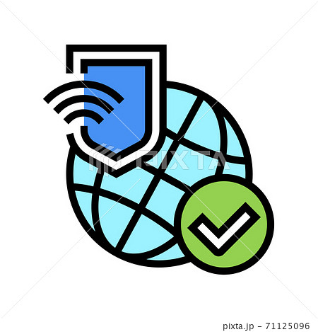 world internet protection color icon vector illustration 71125096