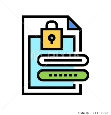 file password color icon vector illustration sign file password color icon vector illustration sign 71125098