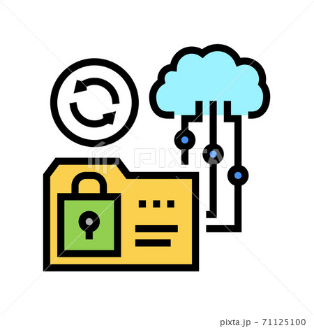 cloud storage color icon vector illustration sign cloud storage color icon vector illustration sign 71125100