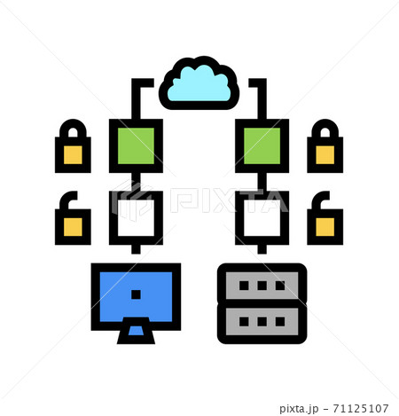 multi-stage encryption color icon vector illustration sign multi-stage encryption color icon vector illustration sign 71125107