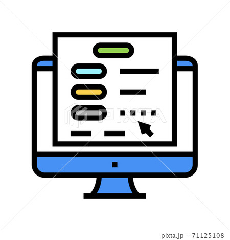 online authentication color icon vector illustration sign 71125108