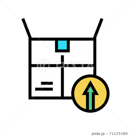 packaging linear economy color icon vector illustration 71125160