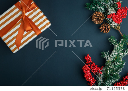 Christmas and New Year background with gifts 71125578