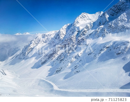 Mountain ski resort Austria - nature and sport background 71125823