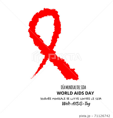 Symbol AIDS stylized red ribbon for World AIDS Day Symbol AIDS stylized red ribbon for World AIDS Day 71126742