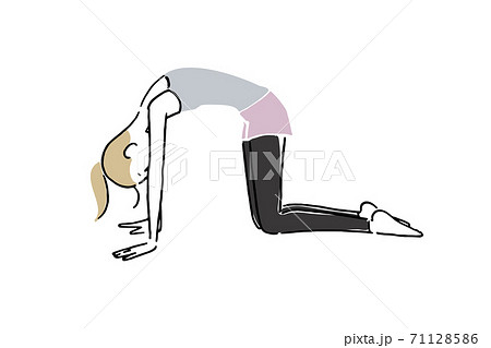 Woman in cat pose 71128586