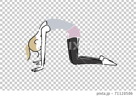 Woman in cat pose 71128586