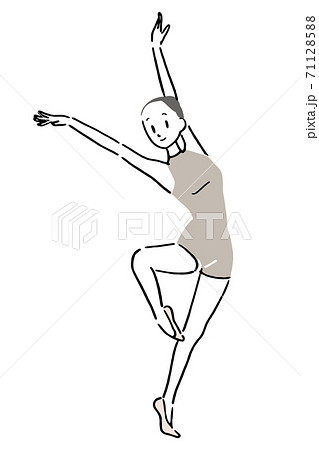 Woman dancing ballet 1 71128588
