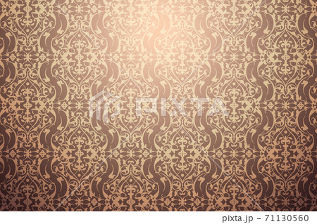シームレス ビンテージ文様壁紙のイラスト素材