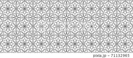 70年代 レトロモダンなシームレスパターン ベクターイラスト素材 71132965