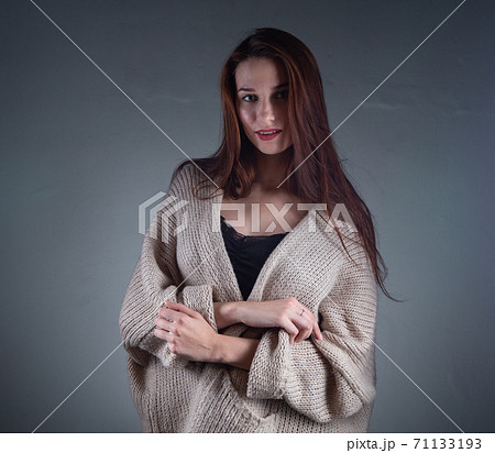Shot of young woman with long hair in shadows 71133193