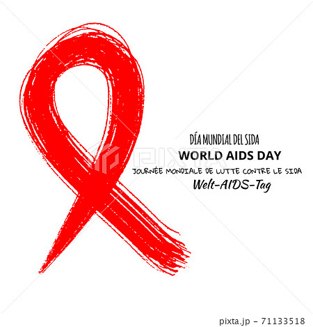 Symbol AIDS stylized red ribbon for World AIDS Day Symbol AIDS stylized red ribbon for World AIDS Day 71133518