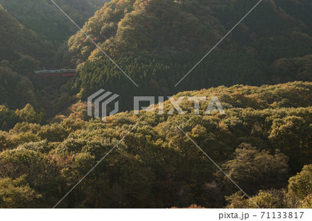 奥新川を走る仙山線 71133817