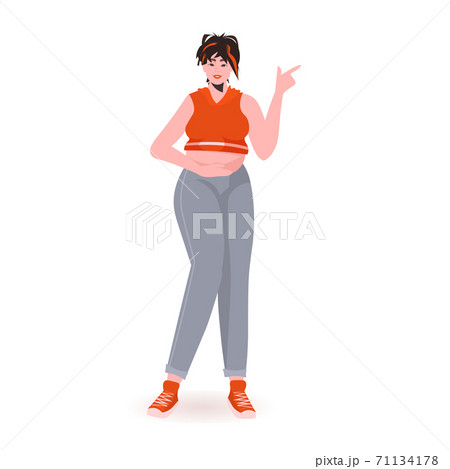 young pregnant woman pointing hand at something pregnancy motherhood concept young pregnant woman pointing hand at something pregnancy motherhood concept 71134178