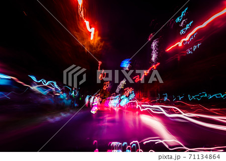Abstract moving speed background with multicolour line. motion of futuristic 71134864