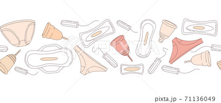 Women hygiene supplies for menstruation underpants, pads, tampons, menstrual cup Women hygiene supplies for menstruation underpants, pads, tampons, menstrual cup 71136049