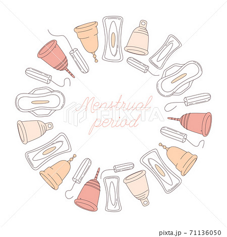 Women hygiene supplies for menstruation: underpants, pads, tampons, menstrual cup Women hygiene supplies for menstruation: underpants, pads, tampons, menstrual cup 71136050